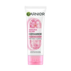 Garnier Sakura Glow Ceramide Face Wash 100ml - Glowing & Smooth Skin