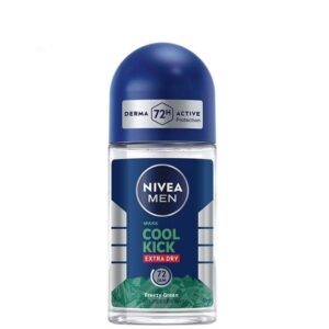 Nivea Men Deodorant Cool Kick Extra Dry Antiperspirant Roll-On - Freezy Green 50ml (48H Protection)