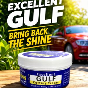 Excellent Gulf Cutting Cream 100gm - Gulf Cutting Cream Medium Duty Compound - Best for Cars and bikes Polish, Scratches removal
